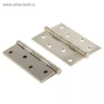 Петля дверная TRODOS, 100х70х2.5 мм, цвет никель