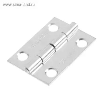 Петля карточная ТУНДРА, 50х36 мм, цинк, 1 шт.