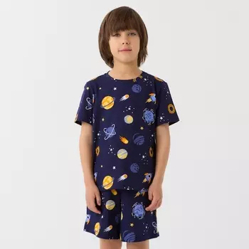 Пижама детская (футболка и шорты) KAFTAN Space, размер 28 (86-92 см)