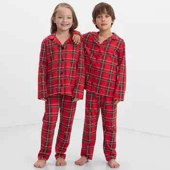 Пижама детская KAFTAN "Клетка" размер 34 (122-128 см)