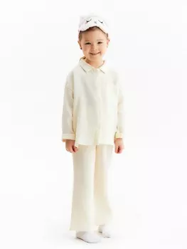 Пижама детская KAFTAN «Муслин», размер 36 (134-140 см), молочная