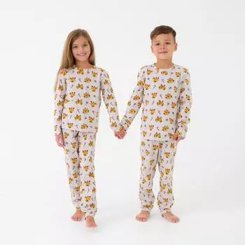 Пижама детская новогодняя KAFTAN Happy Holidays, размер 34 (122-128 см)
