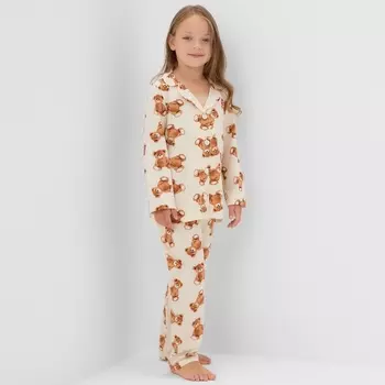 Пижама детская (рубашка и брюки) KAFTAN "Мишка", р.30 (98-104)