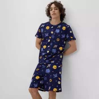 Пижама мужская (футболка и шорты) KAFTAN Space, р-р 52