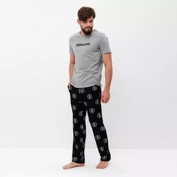 Пижама мужская KAFTAN "Bubbling" размер 54, черный