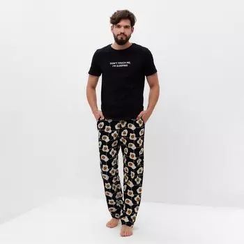 Пижама мужская KAFTAN "Good mo" размер 50, черный