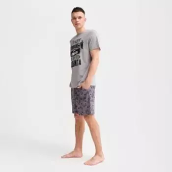 Пижама мужская KAFTAN «Подвиг», размер 50, серая