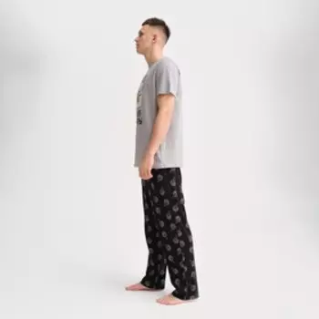 Пижама мужская KAFTAN "Утры" размер 56, серый/черный