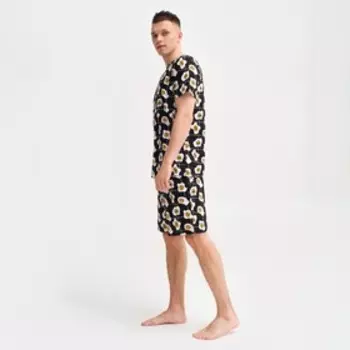 Пижама мужская KAFTAN «Яйца», размер 48, чёрная