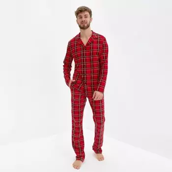 Пижама мужская KAFTAN "Клетка" размер 54