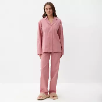 Пижама женская (рубашка, брюки) KAFTAN Basic, размер 40-42, розовая