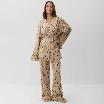 Пижама женская (рубашка и брюки) KAFTAN "Елки" размер 40-42