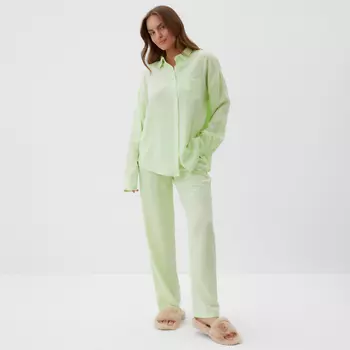 Пижама женская (рубашка, брюки) KAFTAN Lime series, размер 52-54