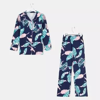 Пижама женская (рубашка, брюки) KAFTAN Tropical dream, размер 40-42