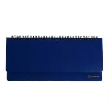 Планинг настольный недатир 305 x 140 мм 60 л BRAUBERG "Select", балакрон, синий