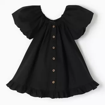 Платье детское KAFTAN Cute, размер 38 (146-152 см), чёрное
