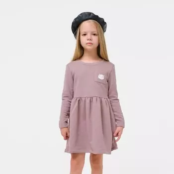 Платье детское KAFTAN Dream, размер 32 (110-116 см), коричневое