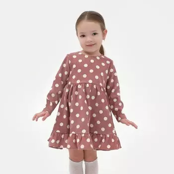 Платье детское KAFTAN "Горох", р. 34 (122-128), розовый