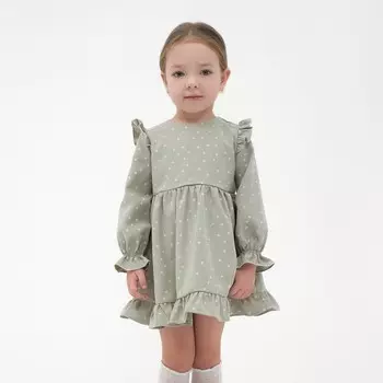 Платье детское KAFTAN «Звездочки», размер 32 (110-116 см), мятное