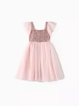 Платье детское нарядное KAFTAN, рост 90 см, розовое