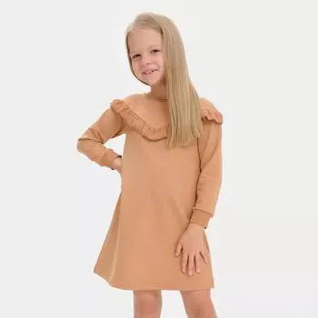 Платье для девочки KAFTAN Basic line, размер 34 (122-128 см), цвет кофе