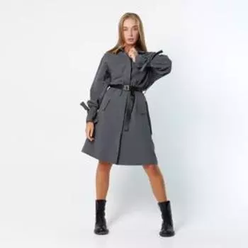Платье женское на поясе MIST, р. 40-42, серый