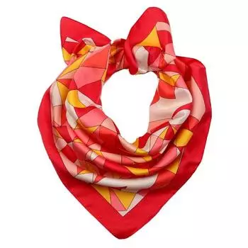 Платок женский, размер 90х90, цвет мультиколор