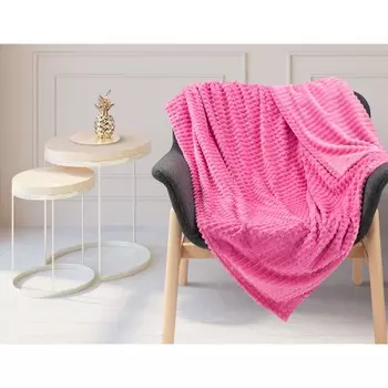 Плед Cubes pink, размер 200х220 см, цвет розовый