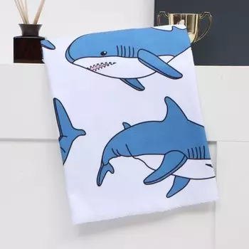 Плед флисовый «Этель» Funny shark, 75100 см, флис 190 г/м