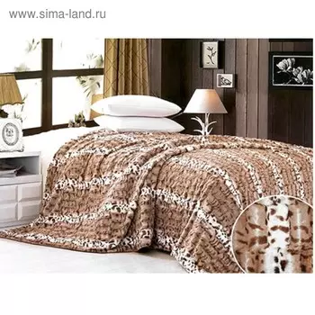 Плед, размер 220 × 240 см, цвет бежевый