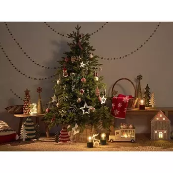Плед с новогодним рисунком Fluffy snowflakes New year Essential, размер 130х180 см