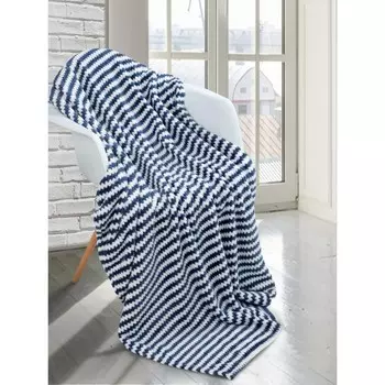 Плед Zigzag, размер 200х220 см, цвет синий