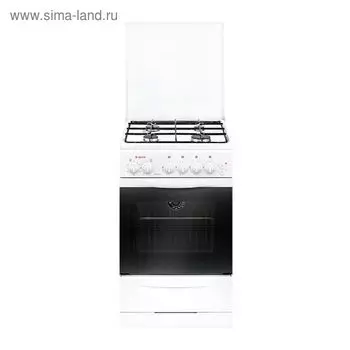 Плита Gefest ПГ 3200-05, газовая, 4 конфорки, 42 л, газовая духовка, белая