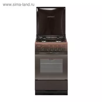 Плита Gefest ПГ 3200-06 K19, газовая, 4 конфорки, 42 л, газовая духовка, коричневая