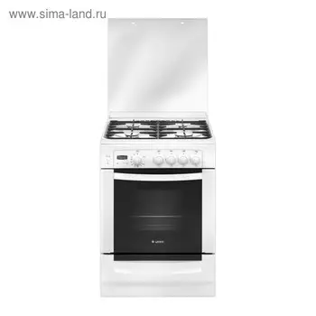Плита Gefest ПГ 6100-03 0002, газовая, 4 конфорки, 52 л, газовая духовка, белая