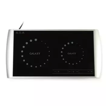 Плитка индукционная Galaxy GL 3056, 2900 Вт, 2 конфорки, чёрно-серебристая