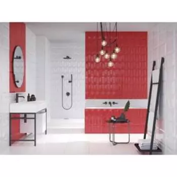 Плитка настенная Evolution красный рельеф 200x440 (в упаковке 1,05 кв.м)