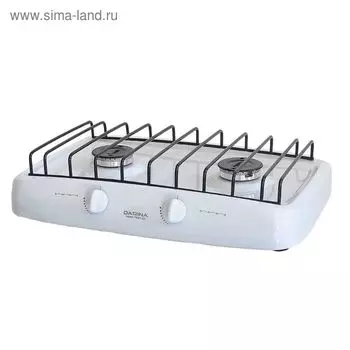 Плитка настольная газовая Darina LN GM 521-01 W, 2 конфорки