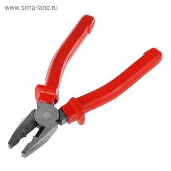 Плоскогубцы комбинированные ЛОМ, шлифованные, пластиковые рукоятки, 160 мм
