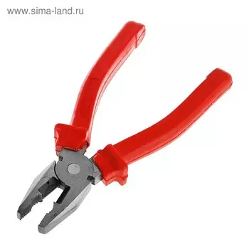 Плоскогубцы комбинированные ЛОМ, шлифованные, пластиковые рукоятки, 180 мм