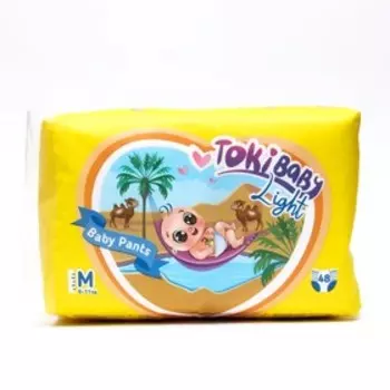 Подгузники-трусики детские TokiBaby Light, размер М, 48 шт.