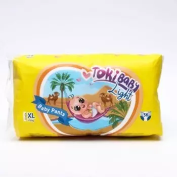 Подгузники-трусики детские TokiBaby Light, размер XL, 36 шт.