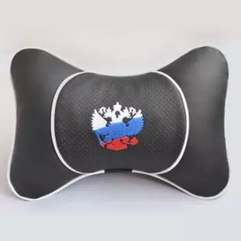 Подушка автомобильная, для шеи, "Герб", триколор
