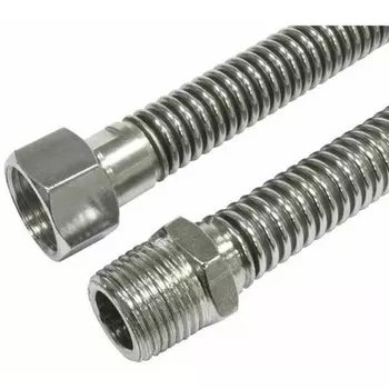 Подводка для газа сильфонная AQUALINK, внутренняя/наружная резьба 1/2", 120 см