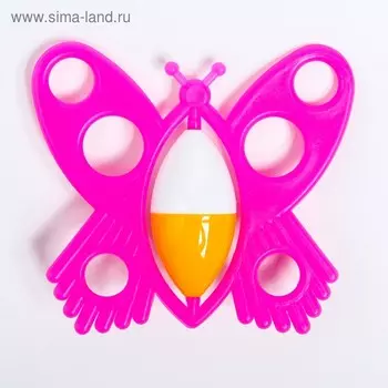 Погремушка «Бабочка», цвет МИКС, Аэлита