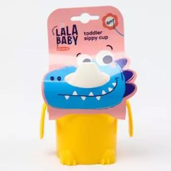 Поильник детский с твёрдым носиком Play with Me Hello, Dino!, 300 мл, цвет желтый