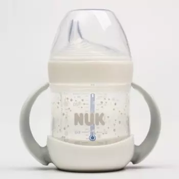 Поильник непроливайка с мягким носиком Nature Sense, с инд.темпер., 150 мл., цвет белый