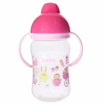 Поильник с мягким носиком Just Lubby, 270 мл., с ручками, цвет МИКС