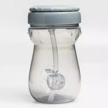 Поильник с трубочкой, 360 мл., цвет aqua