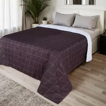 Покрывало LoveLife 1,5 сп Cage: graphite 150*210±5см, микрофайбер, 100% п/э